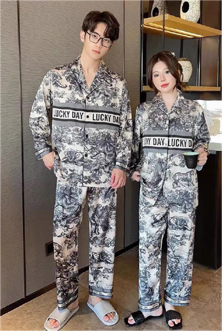 Đồ bộ ngủ pijama tay dài quần dài couple DD48