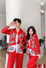 Đồ bộ ngủ pijama tay dài quần dài couple DD36