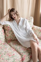 Váy ngủ lụa băng phối ren freesize 45–75kg SM30 | Shury Store Home Wear | Đầm ngủ cao cấp dài 90cm