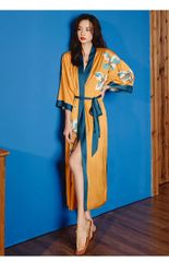 Áo Choàng Ngủ Lụa Dài Cao Cấp mặc nhà hoặc đi biển AC01