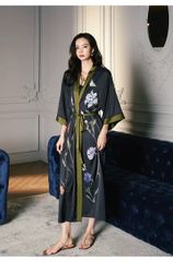 Áo Choàng Ngủ Lụa Dài Cao Cấp mặc nhà hoặc đi biển AC07