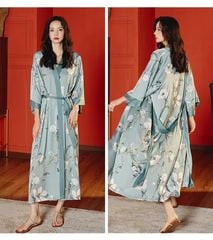 Áo Choàng Ngủ Lụa Dài Cao Cấp mặc nhà hoặc đi biển AC010