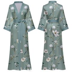 Áo Choàng Ngủ Lụa Dài Cao Cấp mặc nhà hoặc đi biển AC010
