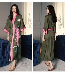 Áo Choàng Ngủ Lụa Dài Cao Cấp mặc nhà hoặc đi biển AC24