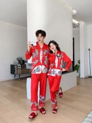 Đồ bộ ngủ pijama tay dài quần dài couple DD36