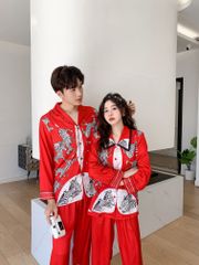 Đồ bộ ngủ pijama tay dài quần dài couple DD36