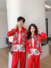 Đồ bộ ngủ pijama tay dài quần dài couple DD36