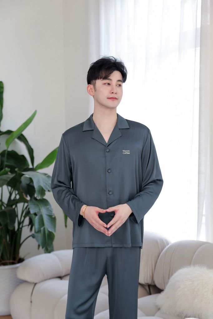 Đồ bộ ngủ pijama tay dài quần dài couple DD39