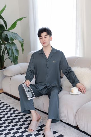 Đồ bộ ngủ pijama tay dài quần dài couple DD39