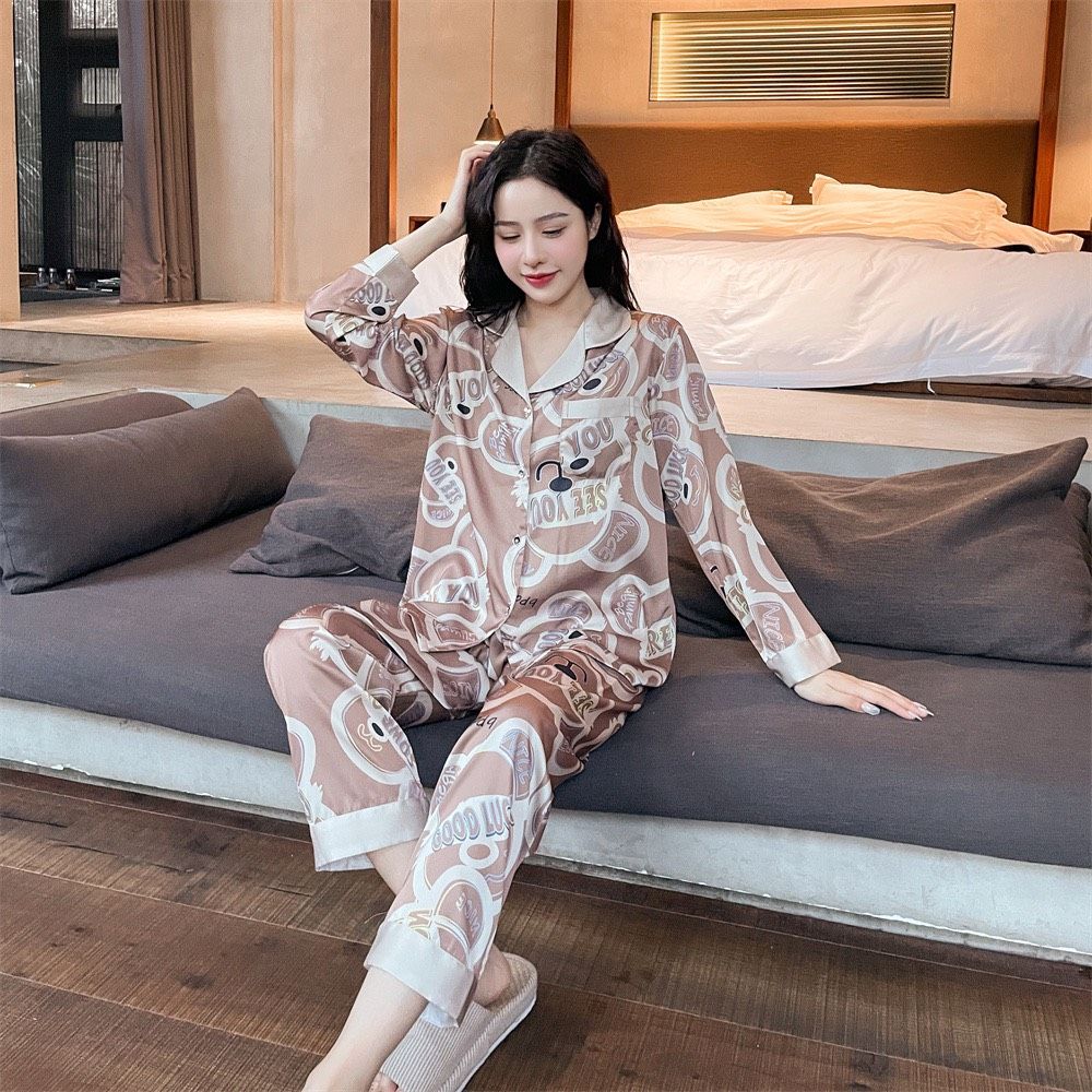 Đồ bộ ngủ pijama tay dài quần dài couple DD46