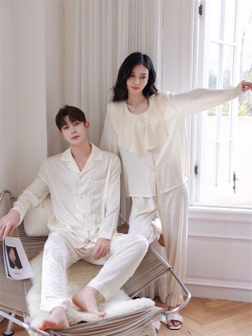 Đồ bộ ngủ pijama tay dài quần dài couple DD68