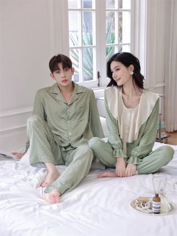 Đồ bộ ngủ pijama tay dài quần dài couple DD69