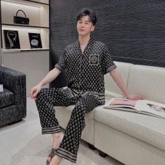 Đồ bộ Pijama lụa băng tay ngắn quần dài couple CND04