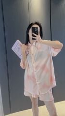 Đồ bộ ngủ Pyjama lụa băng tay ngắn quần ngắn NT21