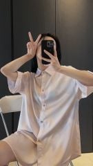 Đồ bộ ngủ Pyjama lụa băng tay ngắn quần ngắn NT21