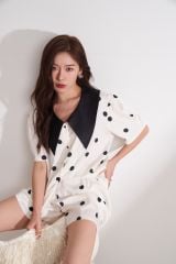 Đồ bộ ngủ Pyjama lụa băng tay ngắn quần ngắn NT32