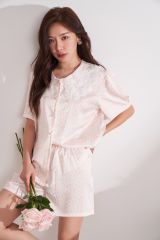 Đồ bộ ngủ Pyjama lụa băng tay ngắn quần ngắn NT33