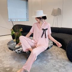 Đồ bộ Pijama lụa băng tay ngắn quần dài  TN56