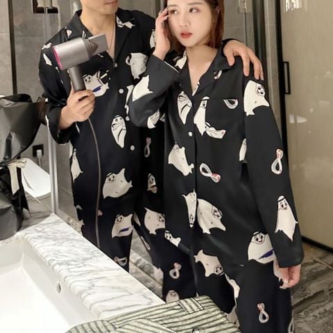 Đồ bộ ngủ pijama tay dài quần dài couple DD45