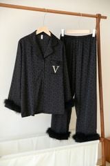 Đồ bộ Pijama lụa băng tay dài quần dài TD70
