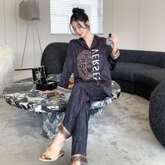 Đồ bộ Pijama lụa băng tay dài quần dài couple  DD41