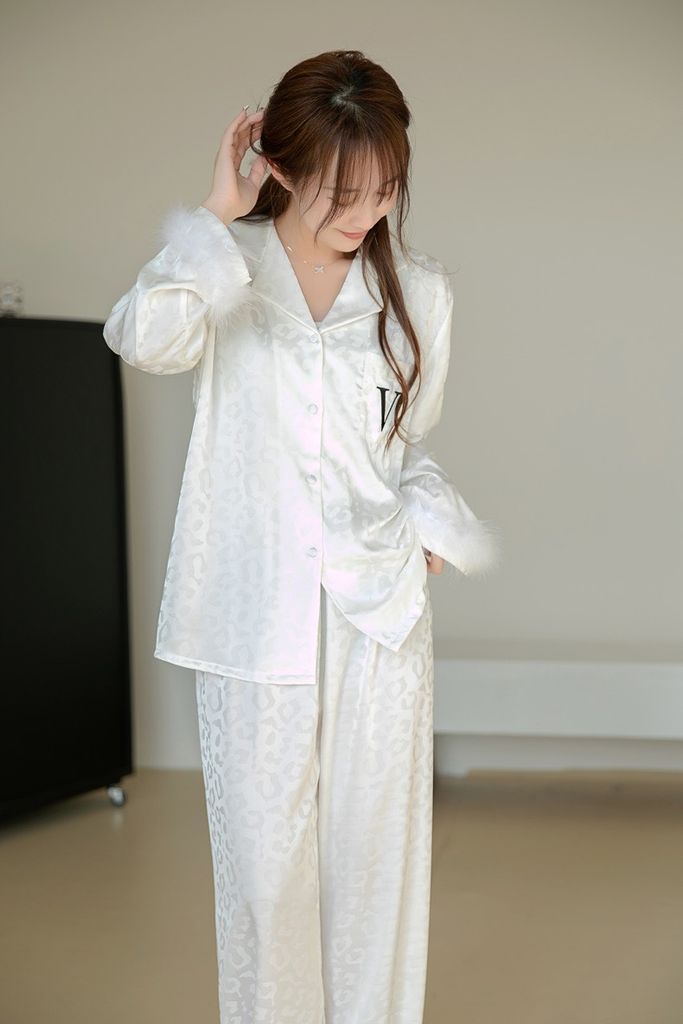 Đồ bộ Pijama lụa băng tay dài quần dài TD37