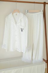 Đồ bộ Pijama lụa băng tay dài quần dài TD37
