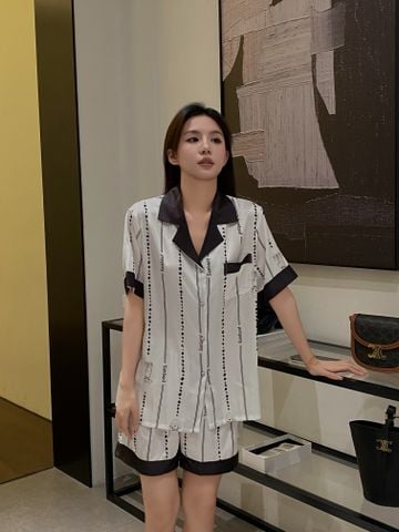Đồ bộ ngủ Pyjama lụa băng tay ngắn quần ngắn NT27