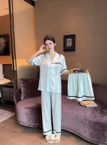 Đồ bộ ngủ Pyjama lụa băng tay ngắn quần dài TN19