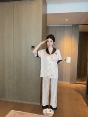 Đồ bộ ngủ Pyjama lụa băng tay ngắn quần dài TN53