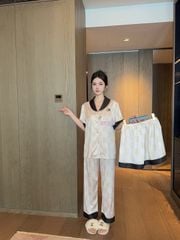 Đồ bộ ngủ Pyjama lụa băng tay ngắn quần dài TN53