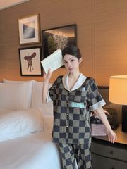 Đồ bộ ngủ Pyjama lụa băng tay ngắn quần dài TN03