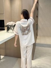 Đồ bộ ngủ Pyjama lụa băng tay ngắn quần dài TN21