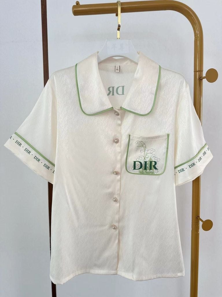 Đồ bộ ngủ Pyjama lụa vân xước tay ngắn quần dài TN51