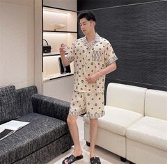 Đồ ngủ đôi Shury Store CTN16 nam nữ đồ bộ ngủ Pyjama couple tay ngắn quần ngắn chất lụa băng cao cấp