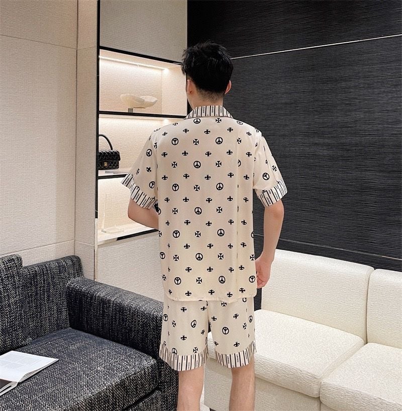Đồ ngủ đôi Shury Store CTN16 nam nữ đồ bộ ngủ Pyjama couple tay ngắn quần ngắn chất lụa băng cao cấp