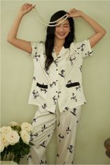 Đồ bộ ngủ nữ Pyjama lụa băng Shury Store tay ngắn quần dài mặc nhà , mặc ngủ TN72 có size 45-75 kg