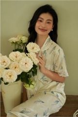 Đồ bộ ngủ nữ Pyjama lụa băng Shury Store tay ngắn quần dài mặc nhà , mặc ngủ TN73 có size 45-75 kg