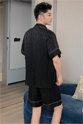 Đồ ngủ đôi Shury Store CTN26 nam nữ đồ bộ ngủ Pyjama couple tay ngắn quần ngắn chất lụa băng cao cấp