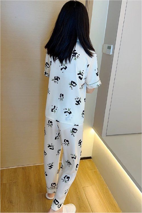 Đồ bộ ngủ nữ Pyjama lụa băng Shury Store tay ngắn quần dài mặc nhà , mặc ngủ TN60 có size 45-75 kg