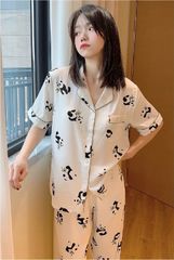 Đồ bộ ngủ nữ Pyjama lụa băng Shury Store tay ngắn quần dài mặc nhà , mặc ngủ TN60 có size 45-75 kg