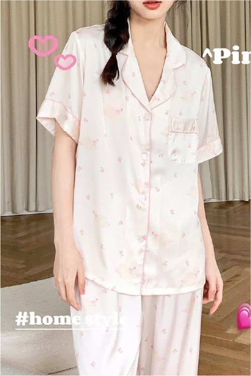 Đồ bộ ngủ nữ Pyjama lụa băng Shury Store tay ngắn quần dài mặc nhà , mặc ngủ TN50 có size 45-75 kg