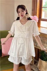 Đồ bộ ngủ nữ Pyjama lụa băng Shury Store tay ngắn quần ngắn mặc nhà , mặc ngủ NT31 kiểu dáng tay cộc size 45-75