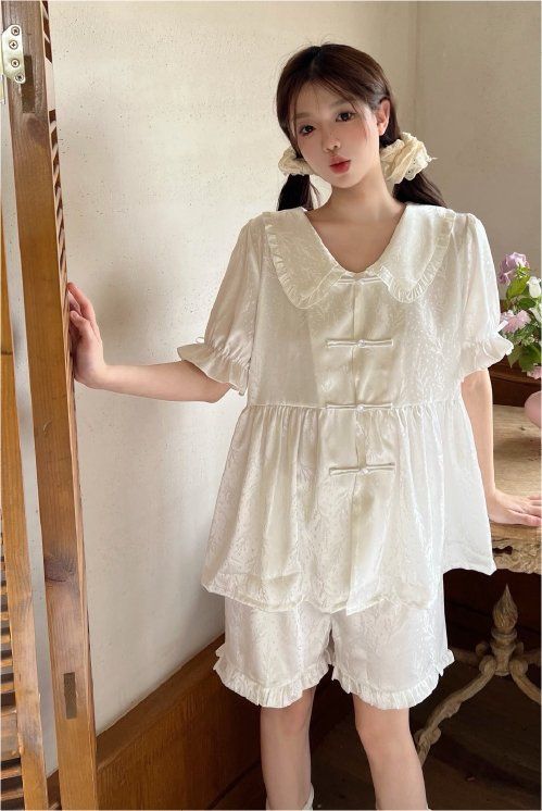 Đồ bộ ngủ nữ Pyjama lụa băng Shury Store tay ngắn quần ngắn mặc nhà , mặc ngủ NT31 kiểu dáng tay cộc size 45-75