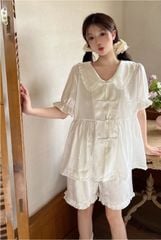 Đồ bộ ngủ nữ Pyjama lụa băng Shury Store tay ngắn quần ngắn mặc nhà , mặc ngủ NT31 kiểu dáng tay cộc size 45-75
