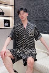 Đồ ngủ đôi Shury Store CTN11 nam nữ đồ bộ ngủ Pyjama couple tay ngắn quần ngắn chất lụa băng cao cấp