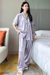 Đồ bộ ngủ nữ Pyjama lụa băng Shury Store tay ngắn quần dài mặc nhà , mặc ngủ TN36 có size 45-75 kg