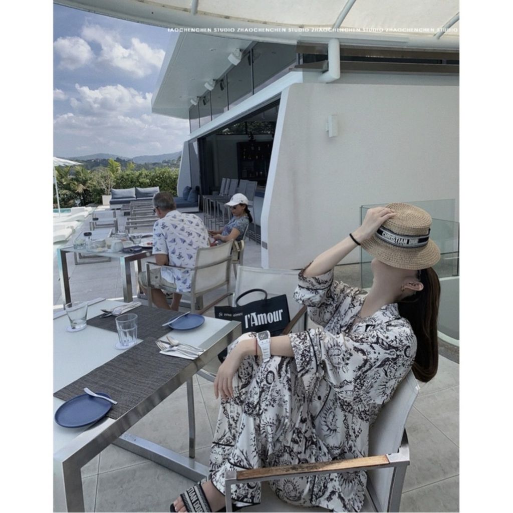 Đồ bộ ngủ nữ pyjama lụa băng trơn Shury Store Home Wear TD35 tay dài quần dài màu trắng  mặc nhà,mặc ngủ size 45-75kg