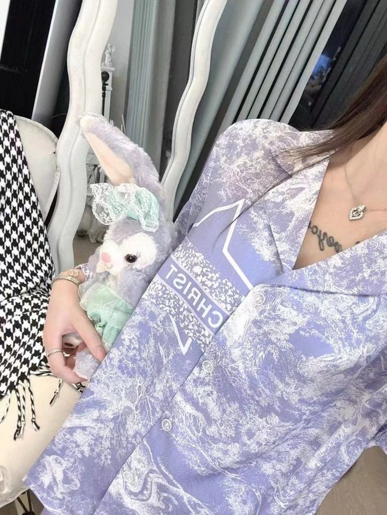Đồ bộ ngủ nữ pyjama lụa vân xước Shury Store Home Wear TD11 tay dài quần dài màu tím size 45-75kg