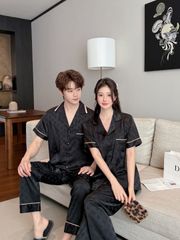 Pijama Đôi Lụa Ngắn Tay CND4 | SHURY STORE HOME WEAR | Set Đồ Ngủ Couple Cao Cấp Sang Trọng